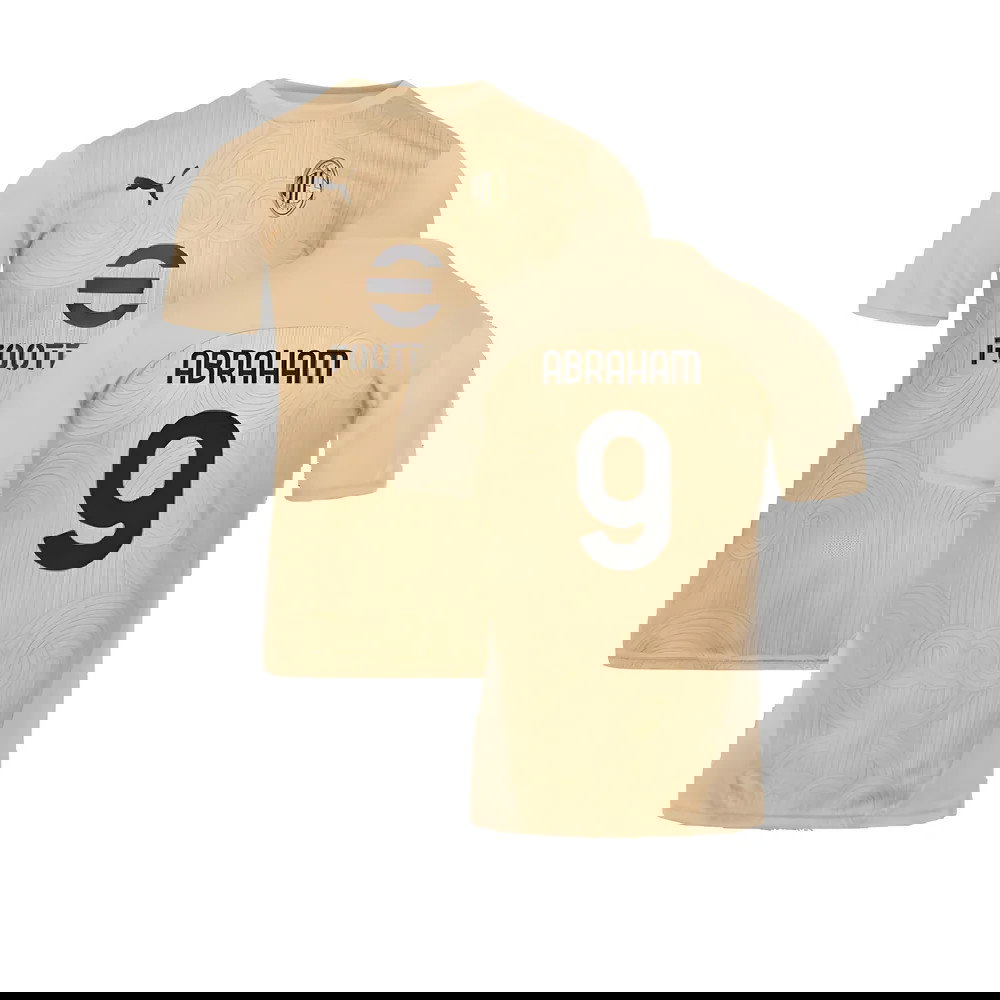 2024-2025 AC Milan Pre-Match Shirt (Putty) (Abraham 9)