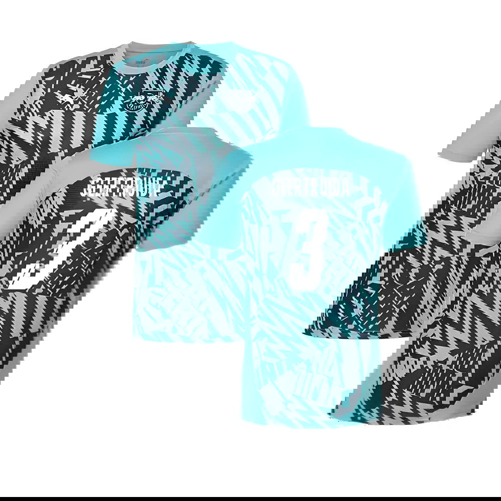 2024-2025 Red Bull Leipzig Pre-Match SS Shirt (Aqua) (Geertruida 3)