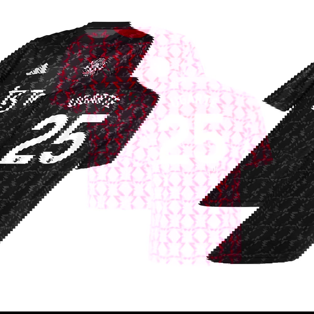 2024-2025 Man Utd Pre-Match Shirt (Black) - Kids (Ugarte 25)