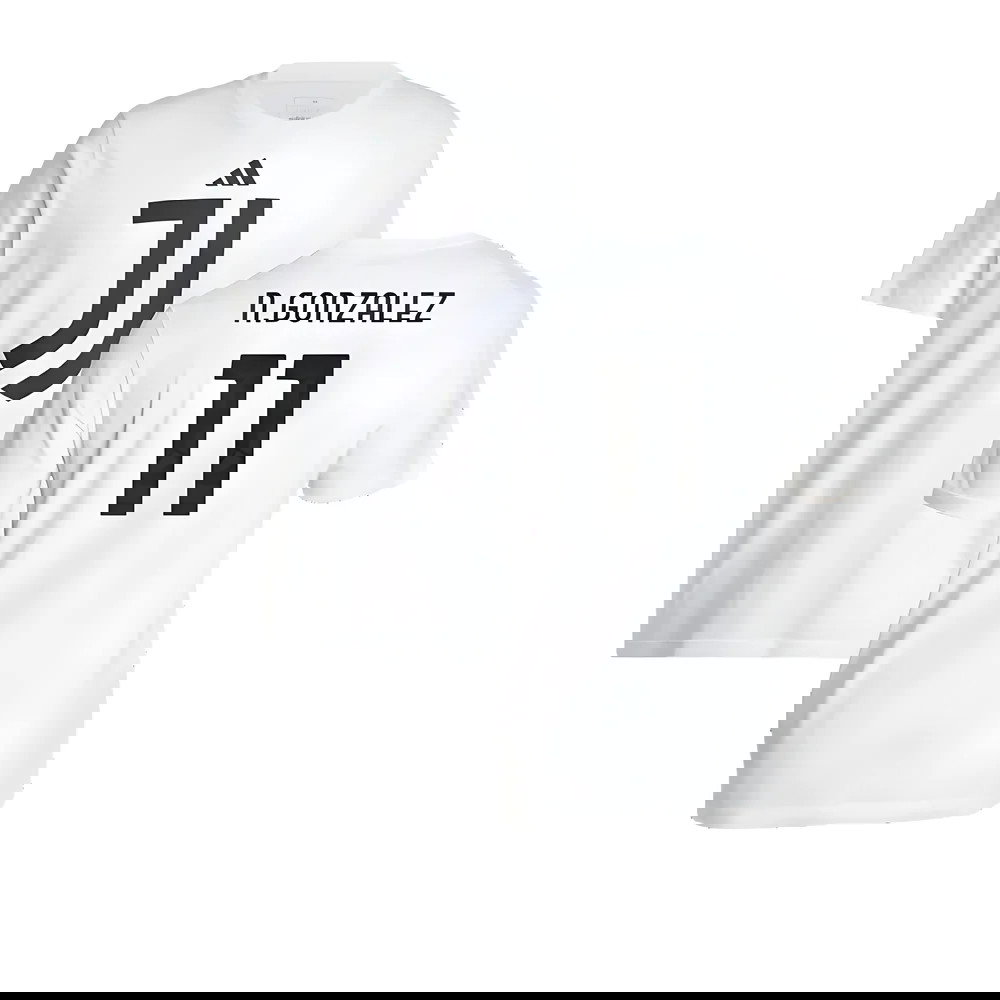 2024-2025 Juventus DNA Graphic Tee (White) (N.Gonzalez 11)
