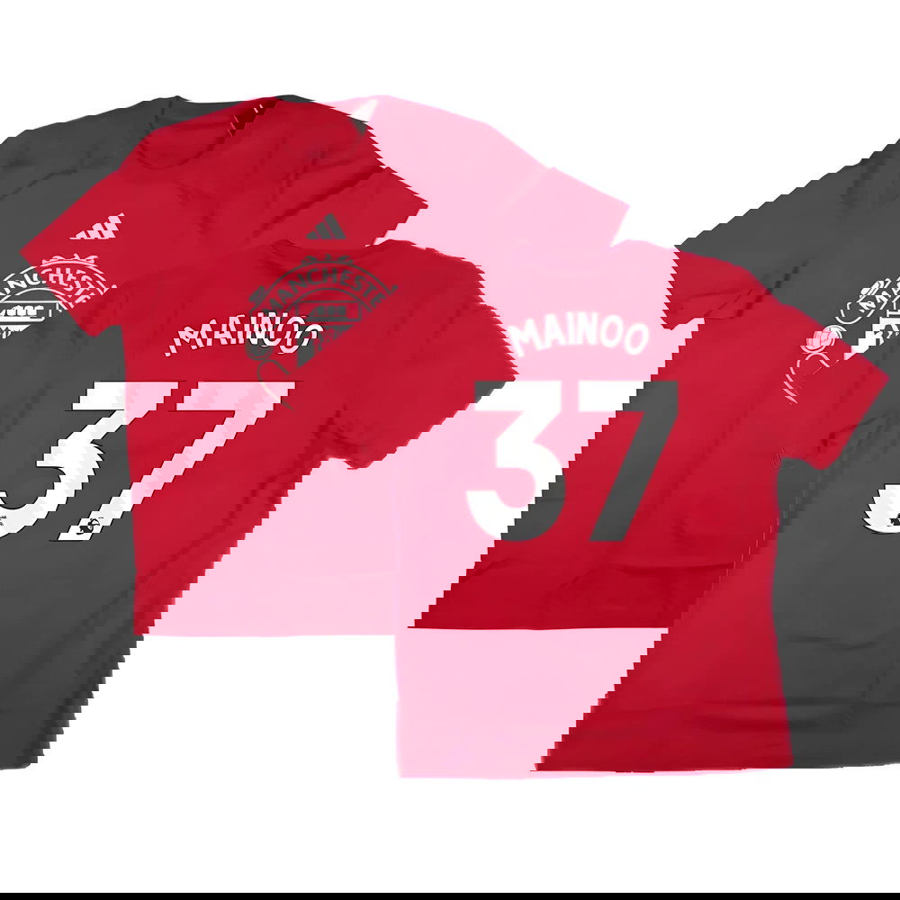 2024-2025 Man Utd DNA Graphic Tee (Red) (Mainoo 37)