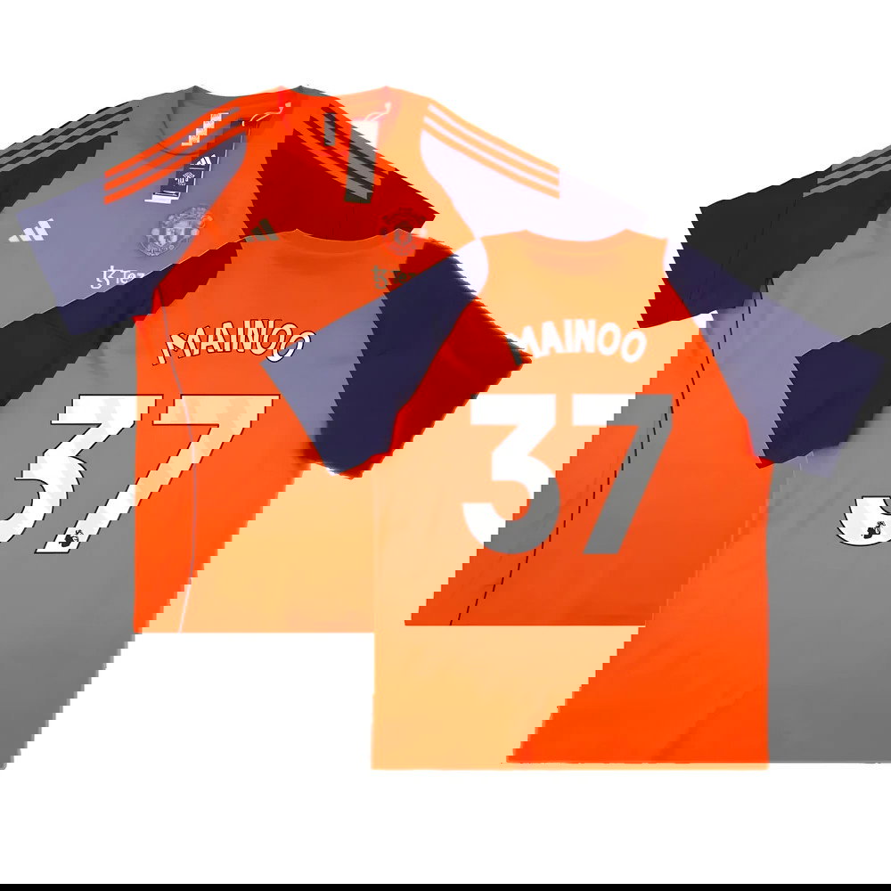 2024-2025 Man Utd Training Tee (Red) (Mainoo 37)