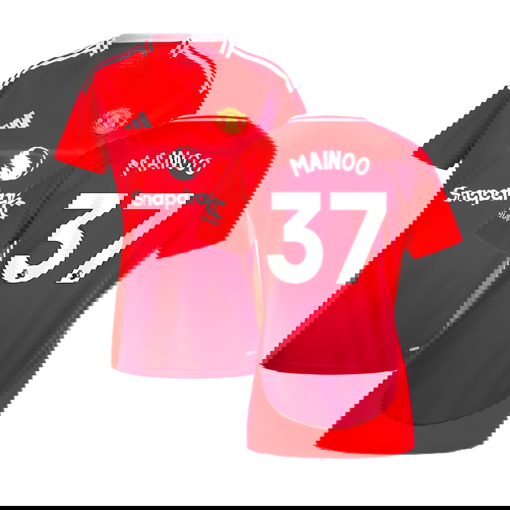 2024-2025 Man Utd Home Shirt (Womens) (Mainoo 37)