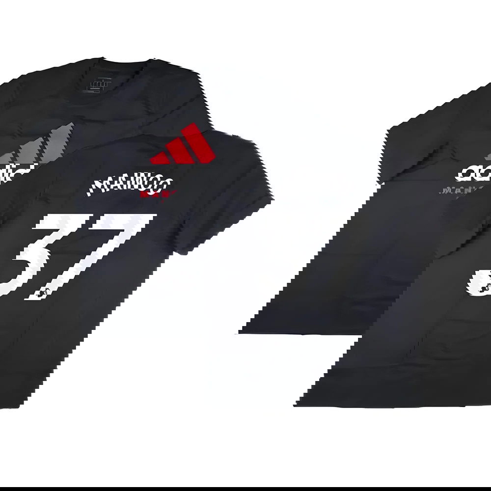 2024-2025 Man Utd Seasonal Graphic Tee (Night Grey) (Mainoo 37)