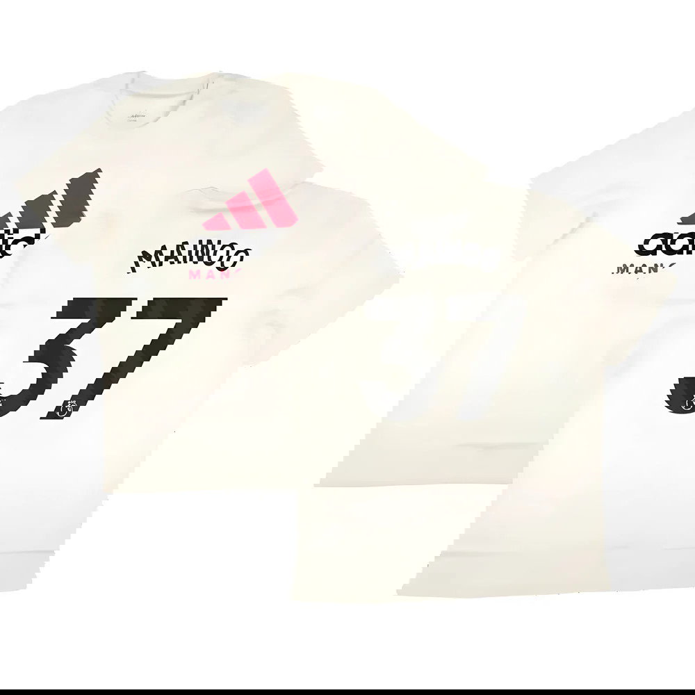 2024-2025 Man Utd SZN Graphic Tee (Cream White) (Mainoo 37)