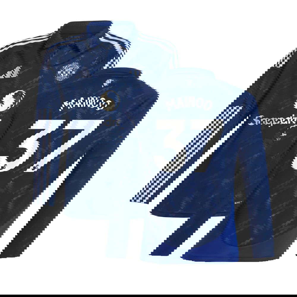 2024-2025 Man Utd Long Sleeve Away Shirt (Kids) (Mainoo 37)