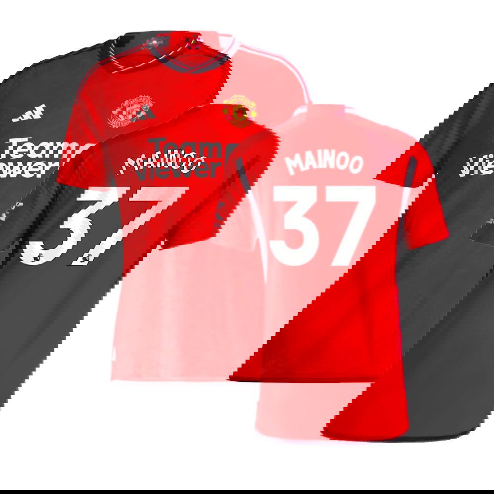2023-2024 Man Utd Authentic Home Shirt (Mainoo 37)