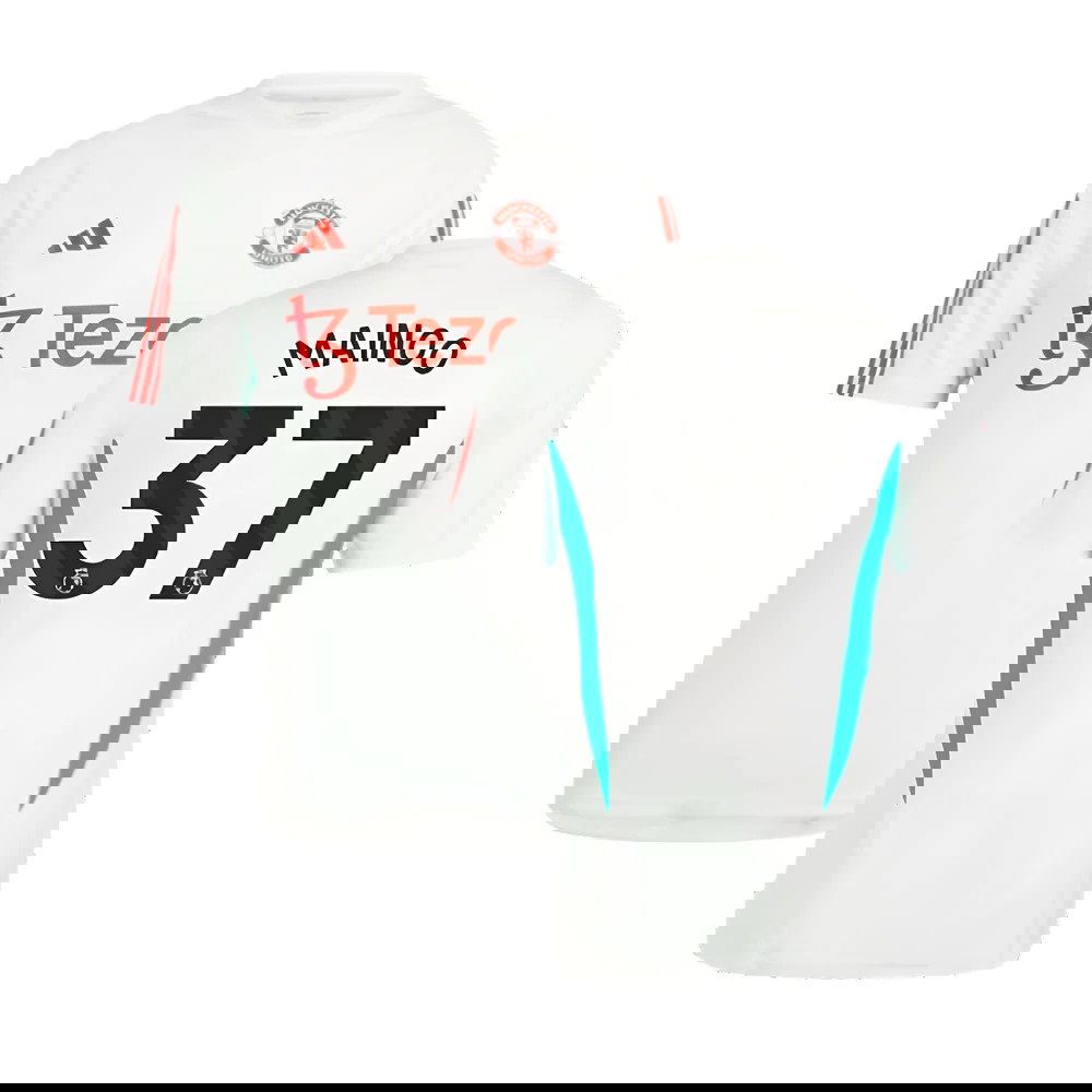2023-2024 Man Utd Training Jersey (White) (Mainoo 37)