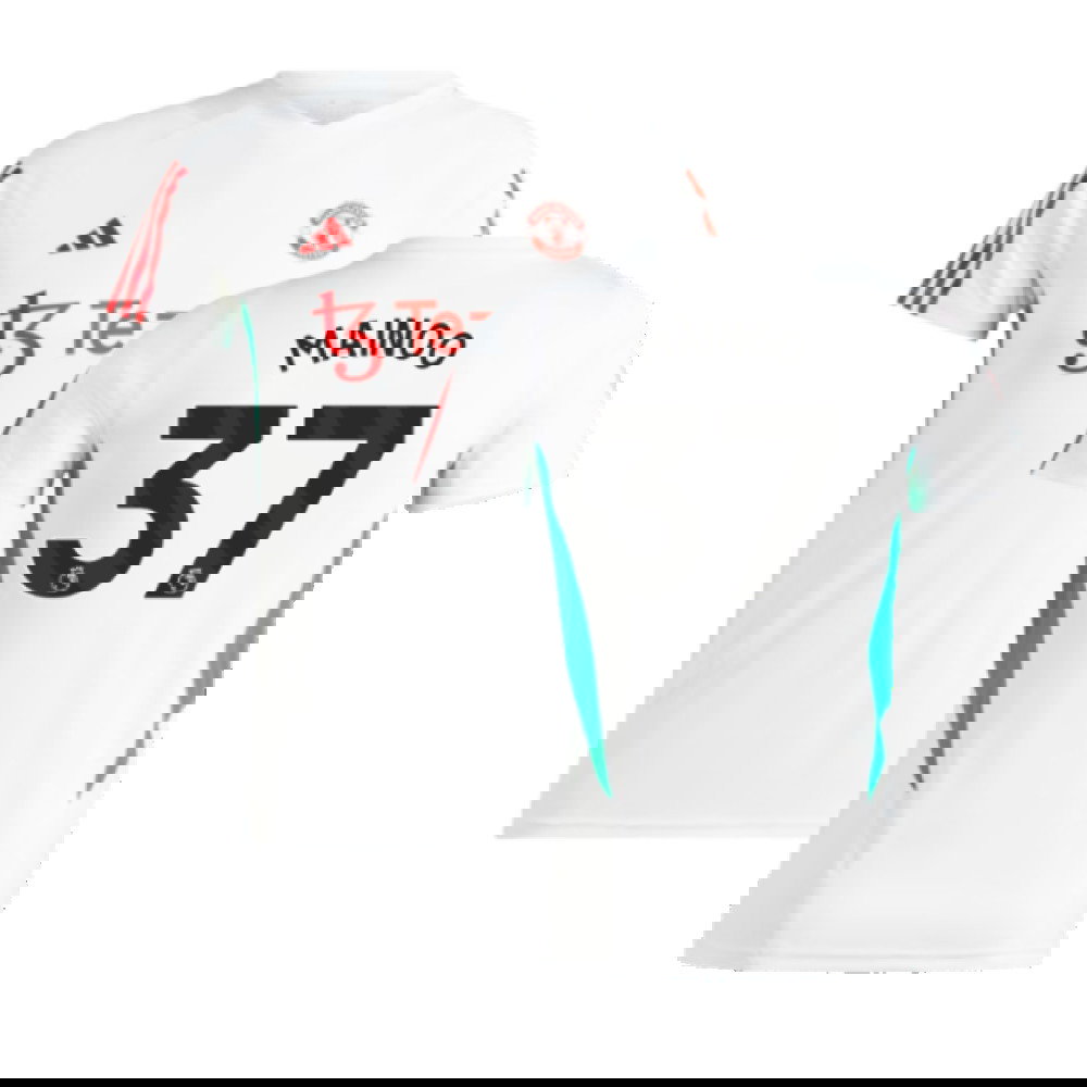 2023-2024 Man Utd Training Jersey (White) - Ladies (Mainoo 37)