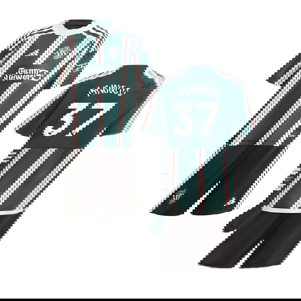 2023-2024 Man Utd Away Mini Kit (Mainoo 37)