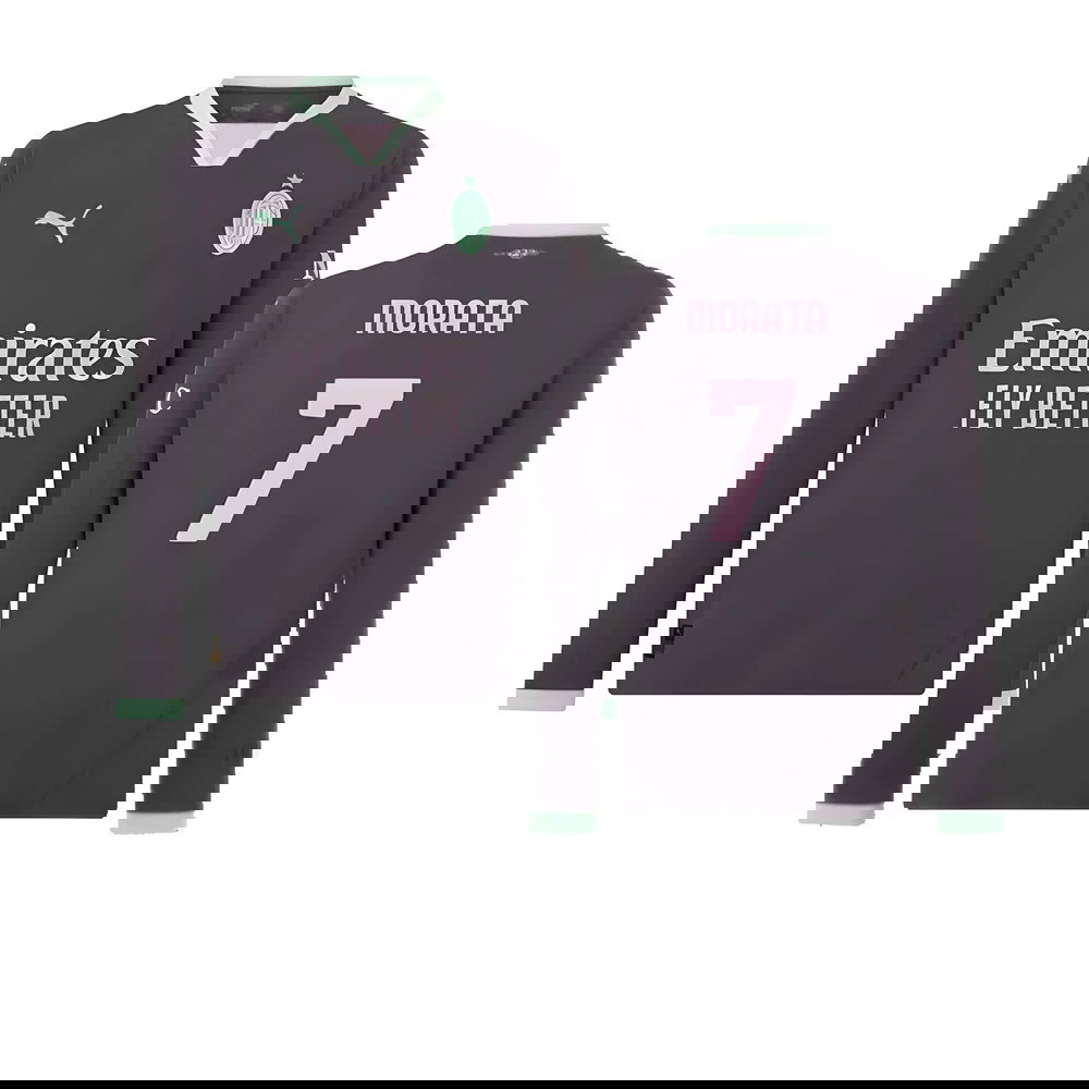 2024-2025 AC Milan Third Long Sleeve Shirt (Morata 7)