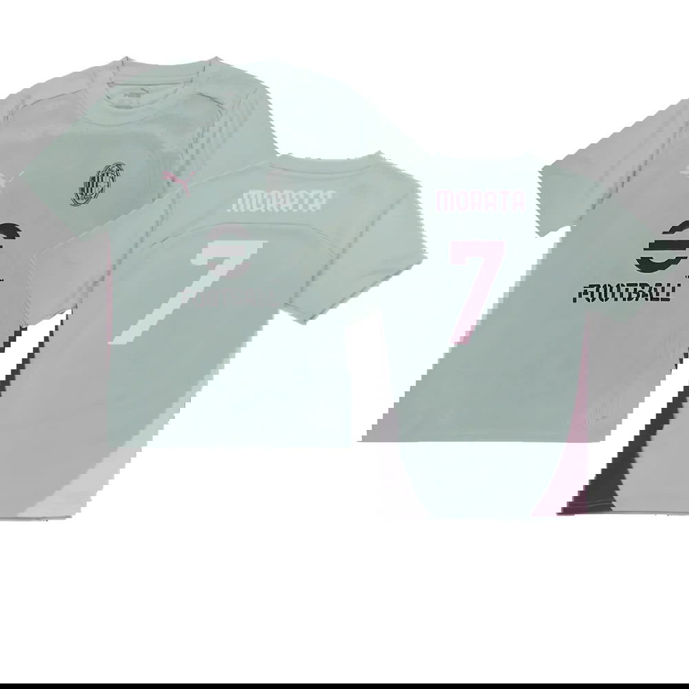 2024-2025 AC Milan Training Shirt (Green Fog) - Kids (Morata 7)