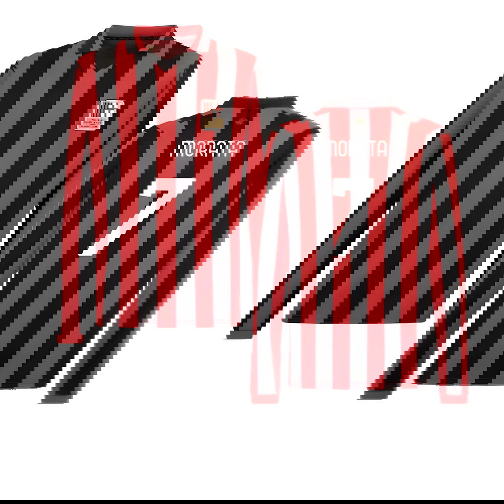 AC Milan 125th Authentic Shirt LS (Black-Red) (Morata 7)