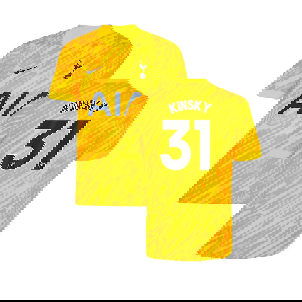 2024-2025 Tottenham Hotspur Goalkeeper Home Shirt (Yellow) (Kinsky 31)