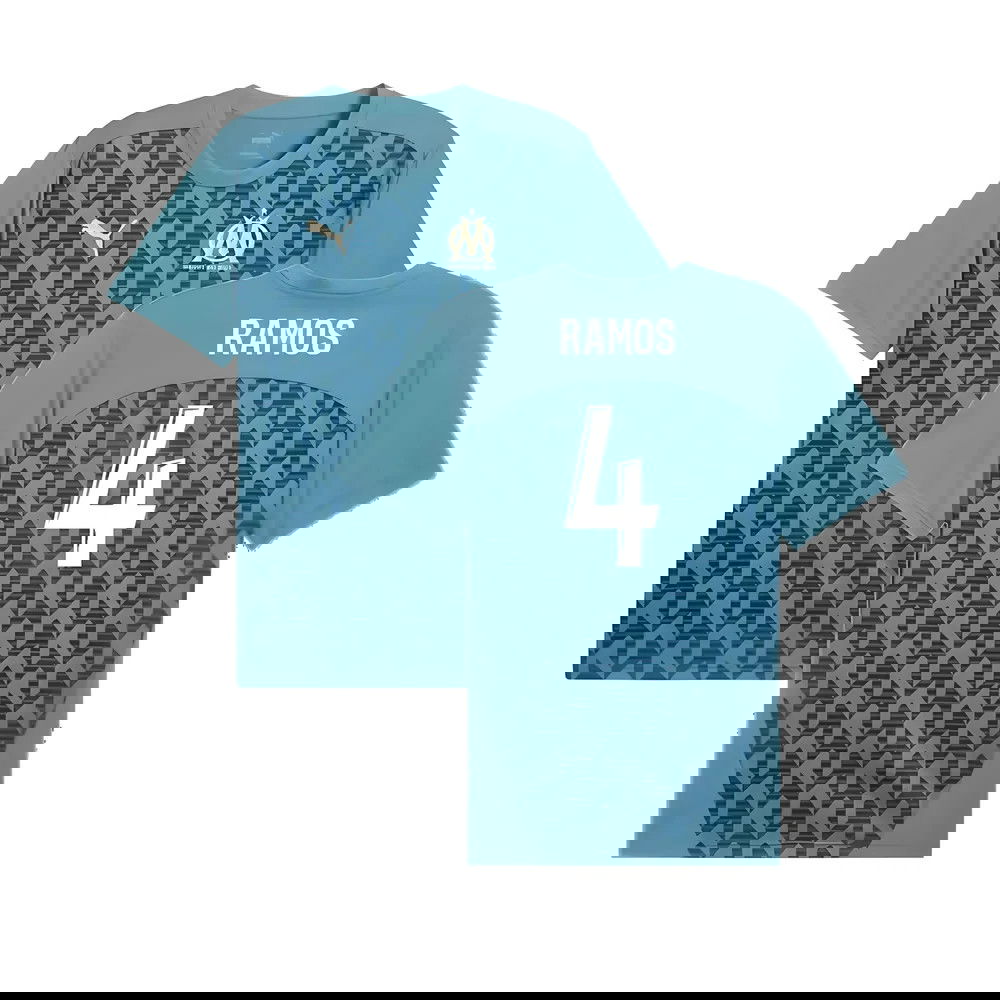 2024-2025 Marseille Pre-Match Shirt (Bold Blue) (Ramos 4)