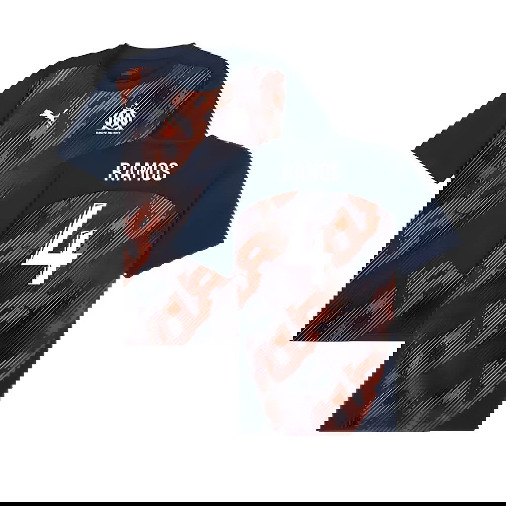2024-2025 Marseille Pre-Match Shirt (Club Navy) (Ramos 4)