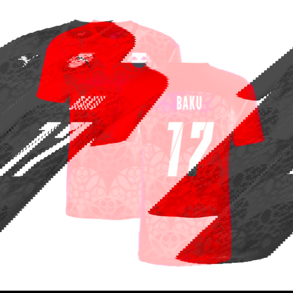 2024-2025 Red Bull Leipzig Pre-Match Shirt (Red) (Baku 17)