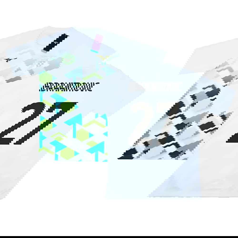 2024-2025 Lazio Pre-Match Jersey (White) (Ibrahimovic 27)