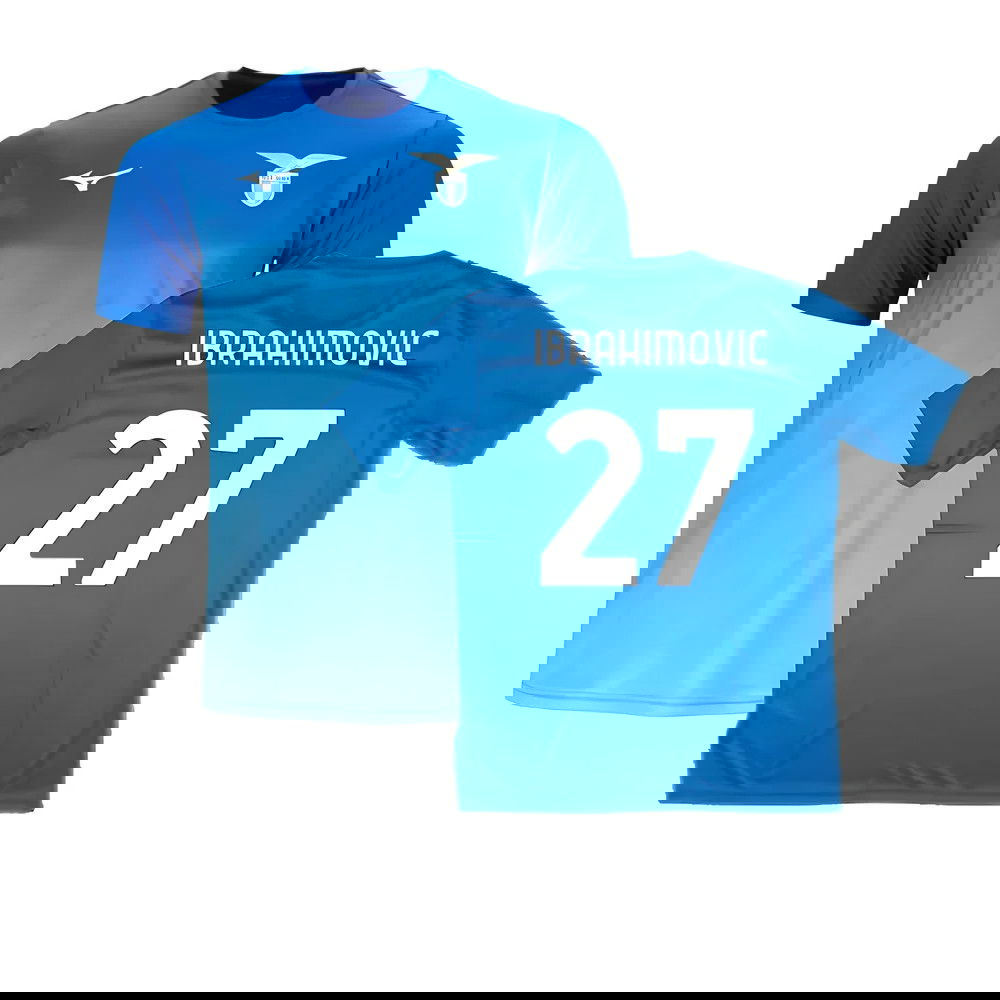 2024-2025 Lazio Graphic Training Shirt (Royal) (Ibrahimovic 27)