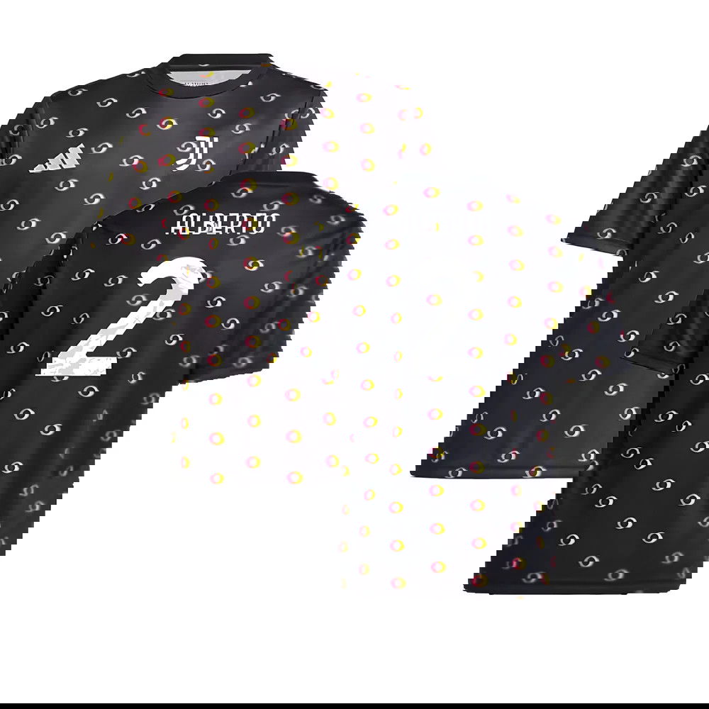 2024-2025 Juventus Pre-Match Shirt (Black) - Kids (Alberto 2)