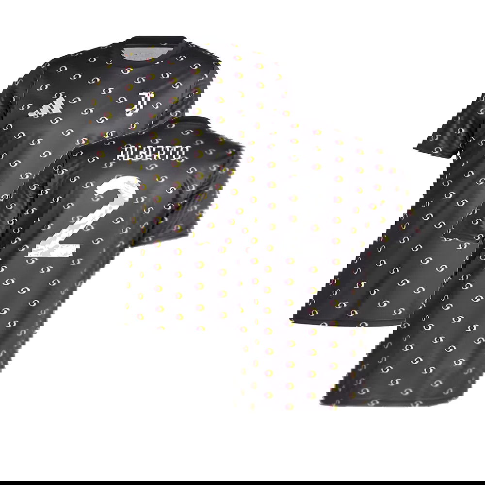 2024-2025 Juventus Pre-Match Shirt (Black) (Alberto 2)