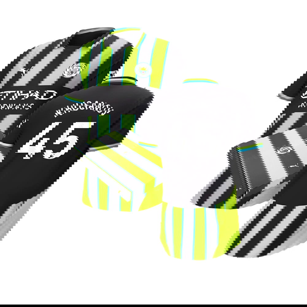 2024-2025 Man City Away Authentic Shirt w/packaging (Khusanov 45)