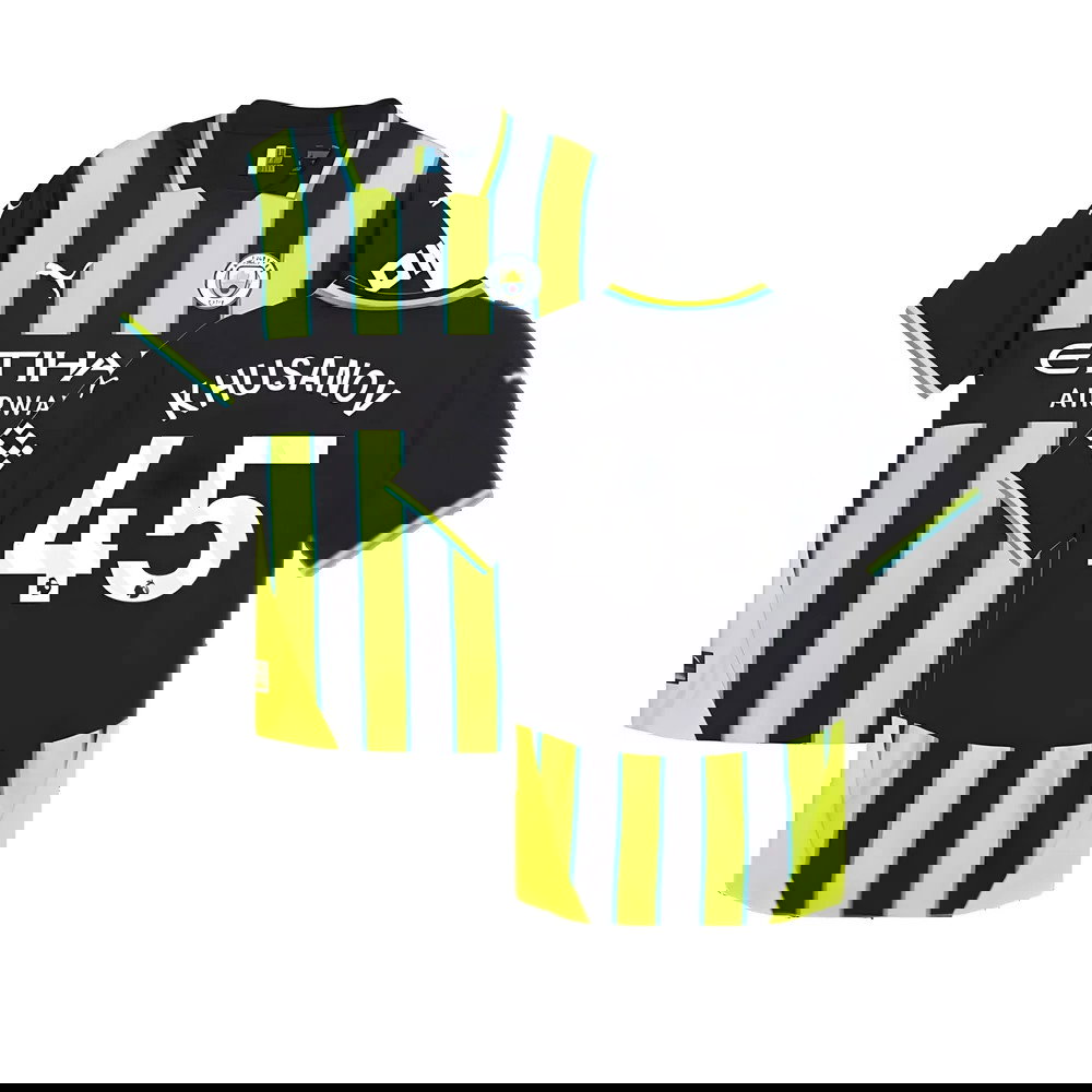 2024-2025 Man City Away Authentic Shirt (Khusanov 45)