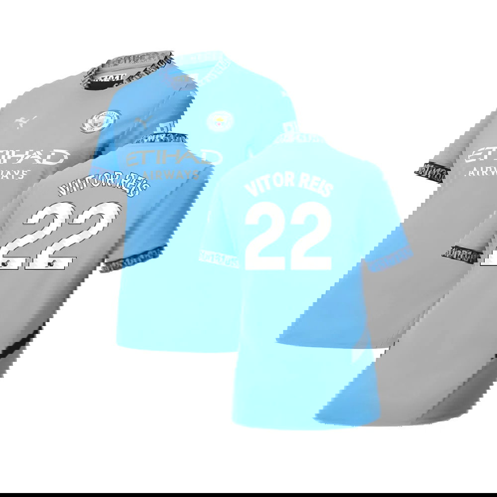 2024-2025 Man City Home Shirt (Womens) (Vitor Reis 22)