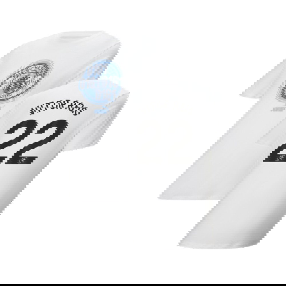 2024-2025 Man City ftblCulture Tee (White) (Vitor Reis 22)