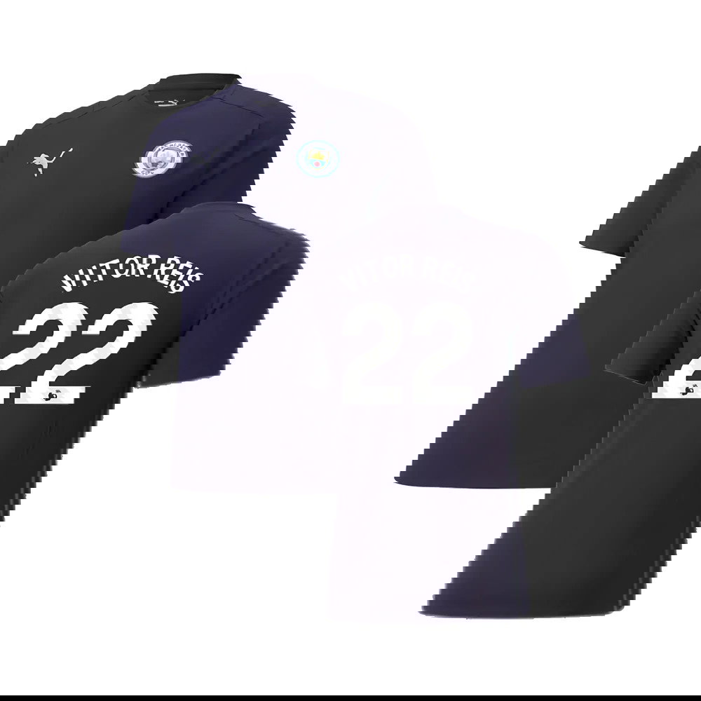 2024-2025 Man City Casuals Tee (Navy) (Vitor Reis 22)