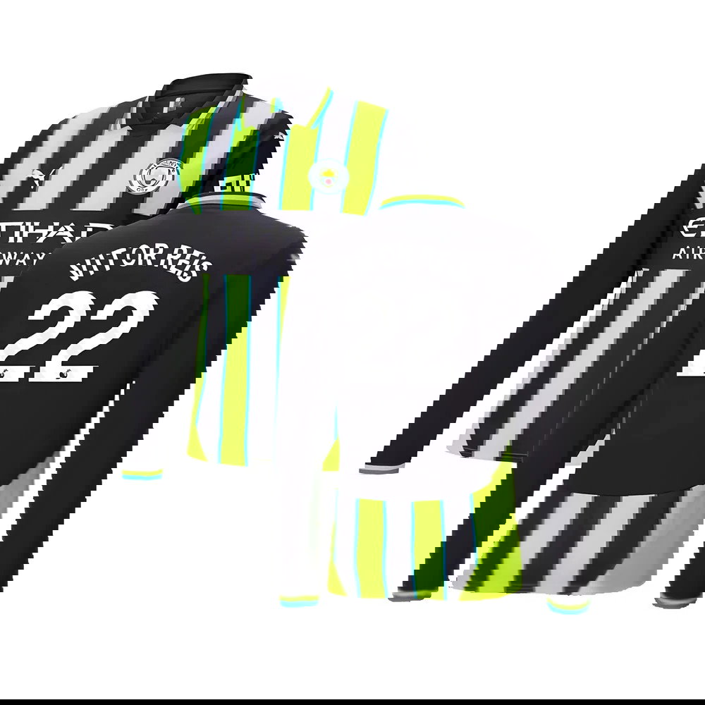 2024-2025 Man City Away Long Sleeve Shirt (Vitor Reis 22)