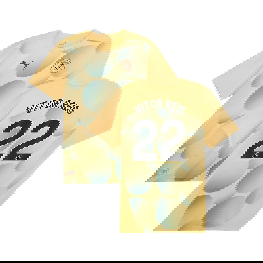 2024-2025 Man City Prematch SS Shirt (Flaxen) (Vitor Reis 22)