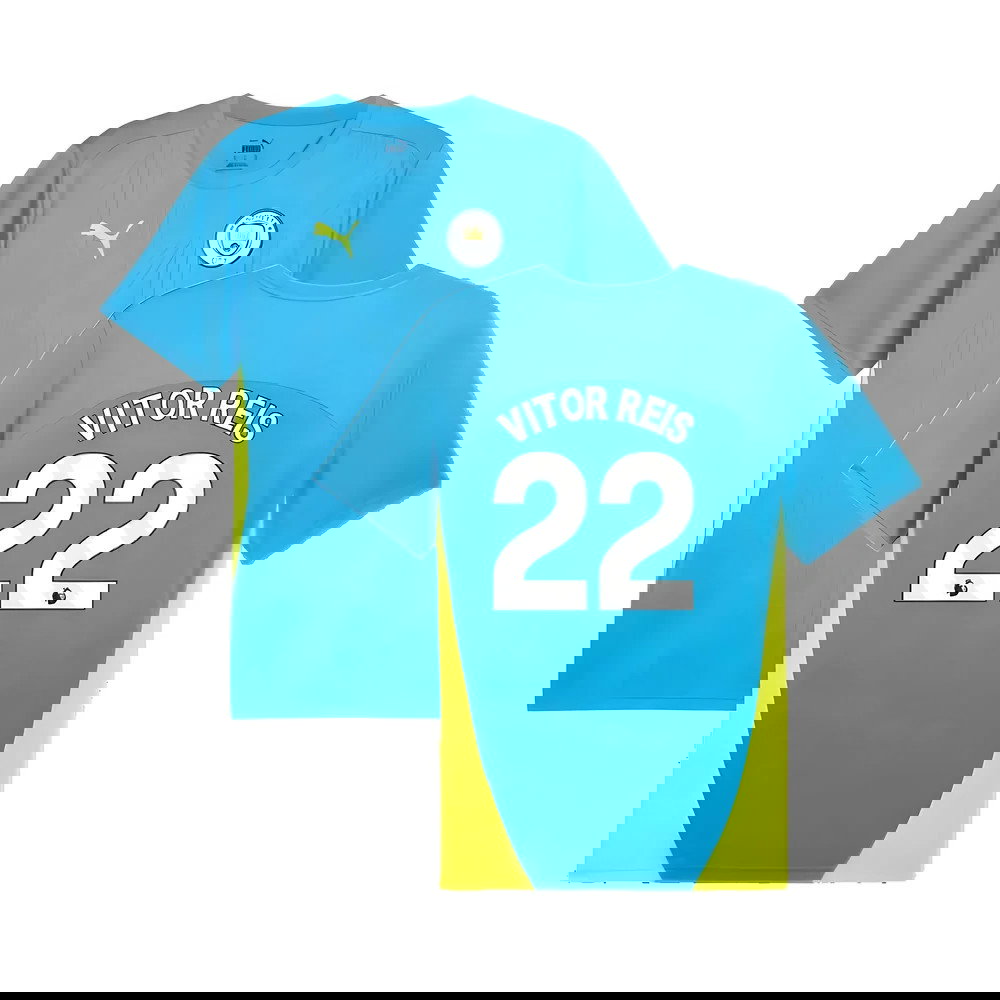 2024-2025 Man City Training Shirt (Magic Blue) (Vitor Reis 22)