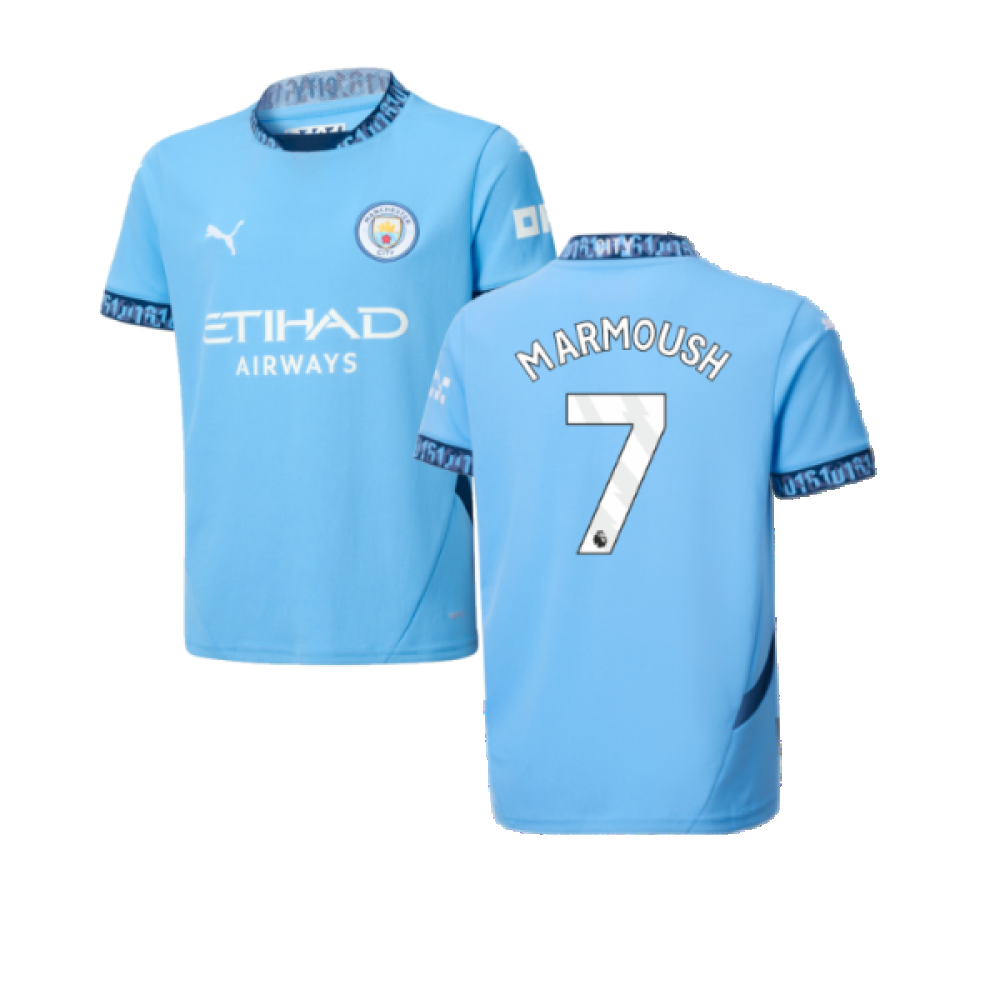 2024-2025 Man City Home Shirt (Kids) (Marmoush 7)