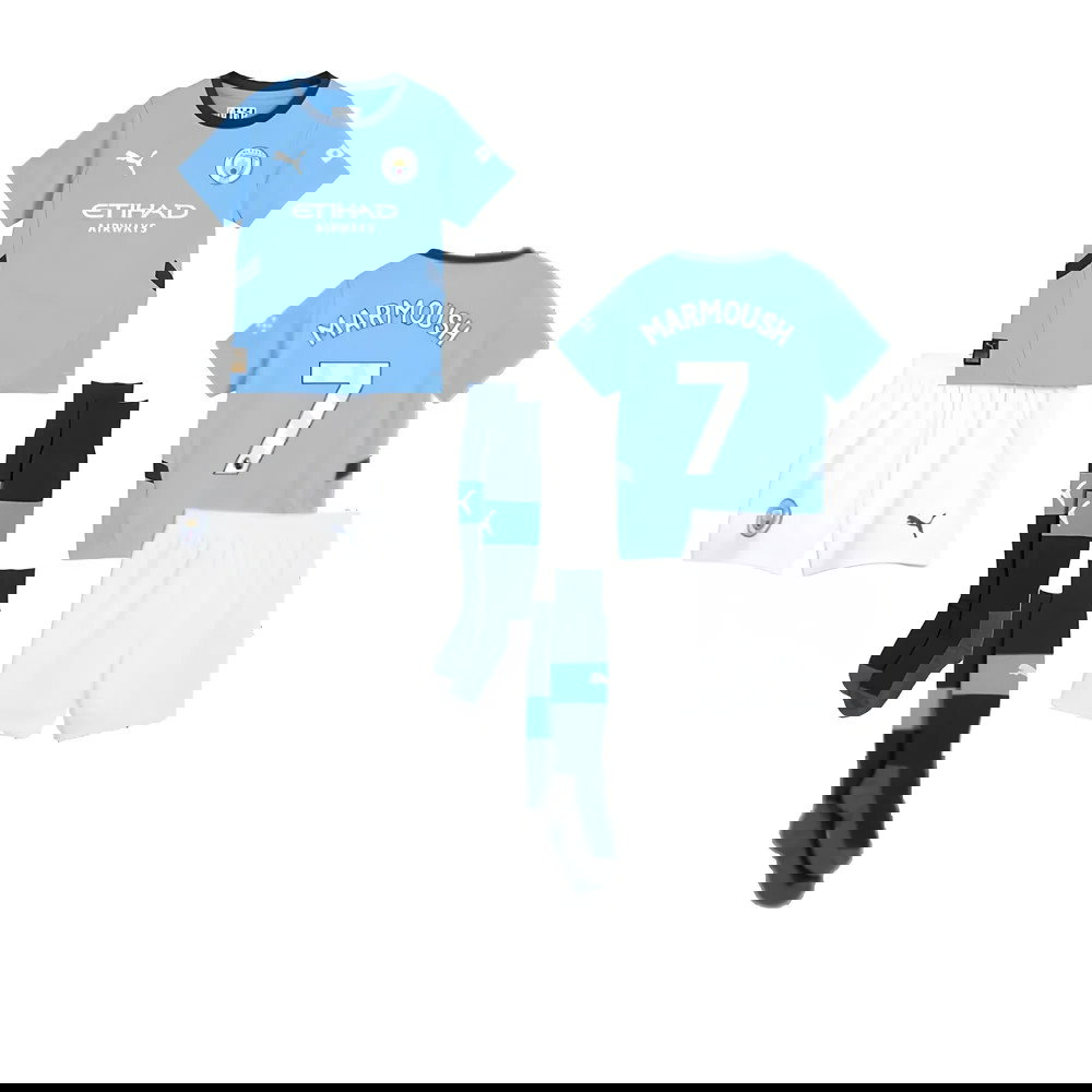 2024-2025 Man City Home Mini Kit (Marmoush 7)