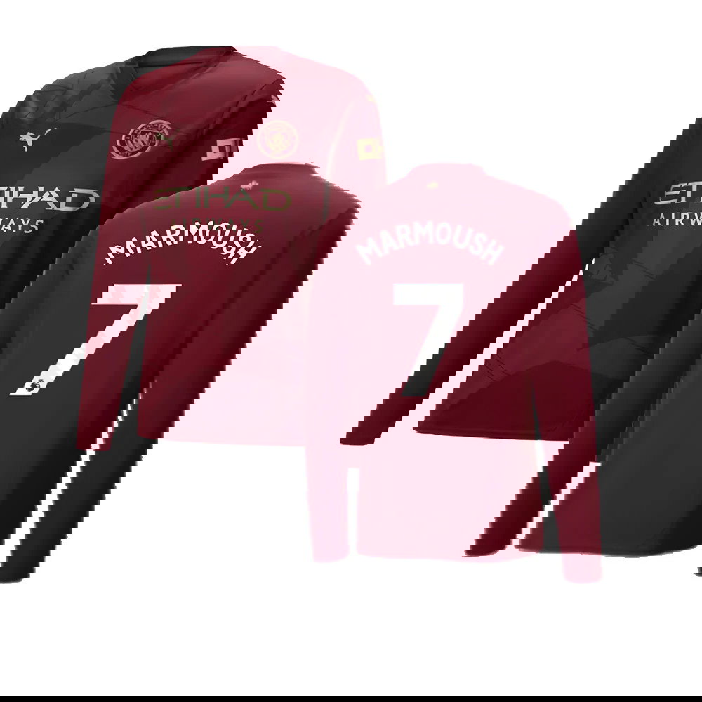 2024-2025 Man City Third Long Sleeve Shirt (Marmoush 7)