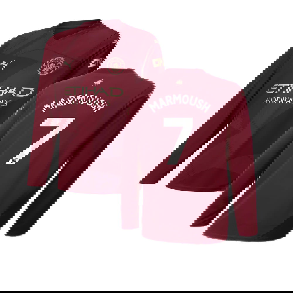 2024-2025 Man City Third Long Sleeve Shirt (Kids) (Marmoush 7)