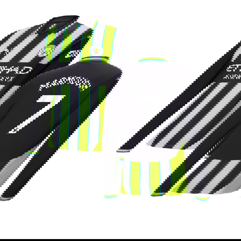 2024-2025 Man City Away Long Sleeve Shirt (Marmoush 7)