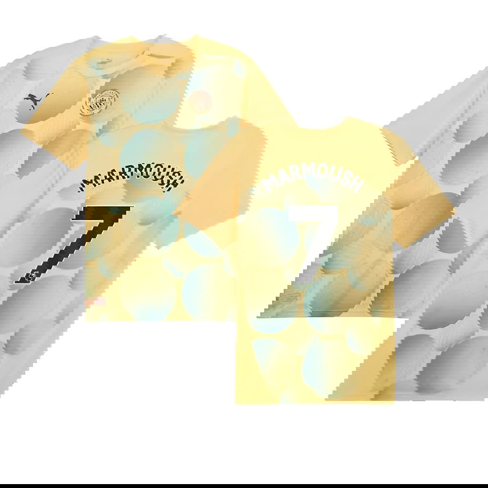 2024-2025 Man City Prematch SS Shirt (Flaxen) - Kids (Marmoush 7)