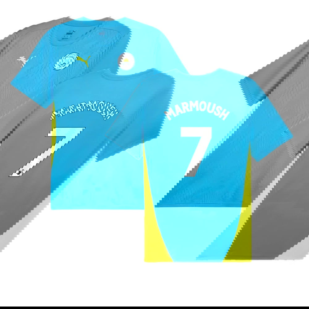 2024-2025 Man City Training Shirt (Magic Blue) (Marmoush 7)