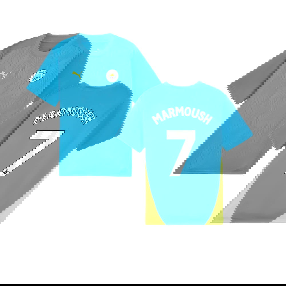 2024-2025 Man City Training Shirt (Magic Blue) - Kids (Marmoush 7)