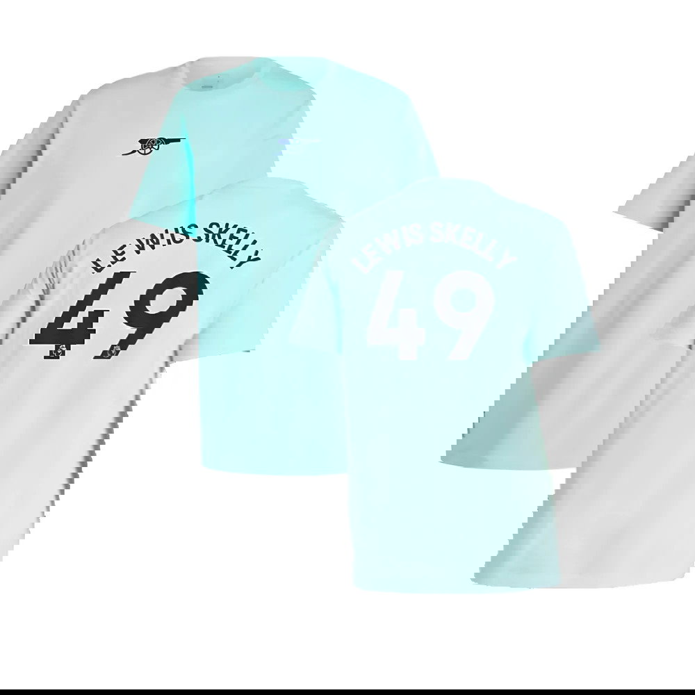 2024-2025 Arsenal Seasonal Tee (Clear Aqua) (Lewis Skelly 49)