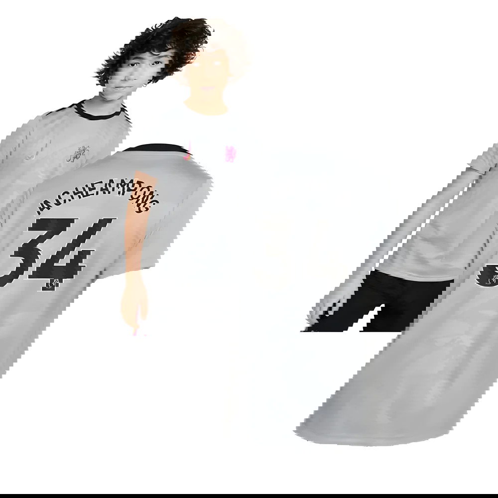 2024-2025 Chelsea Third Academy Pre-Match Shirt (Grey) - Kids (Acheampong 34)