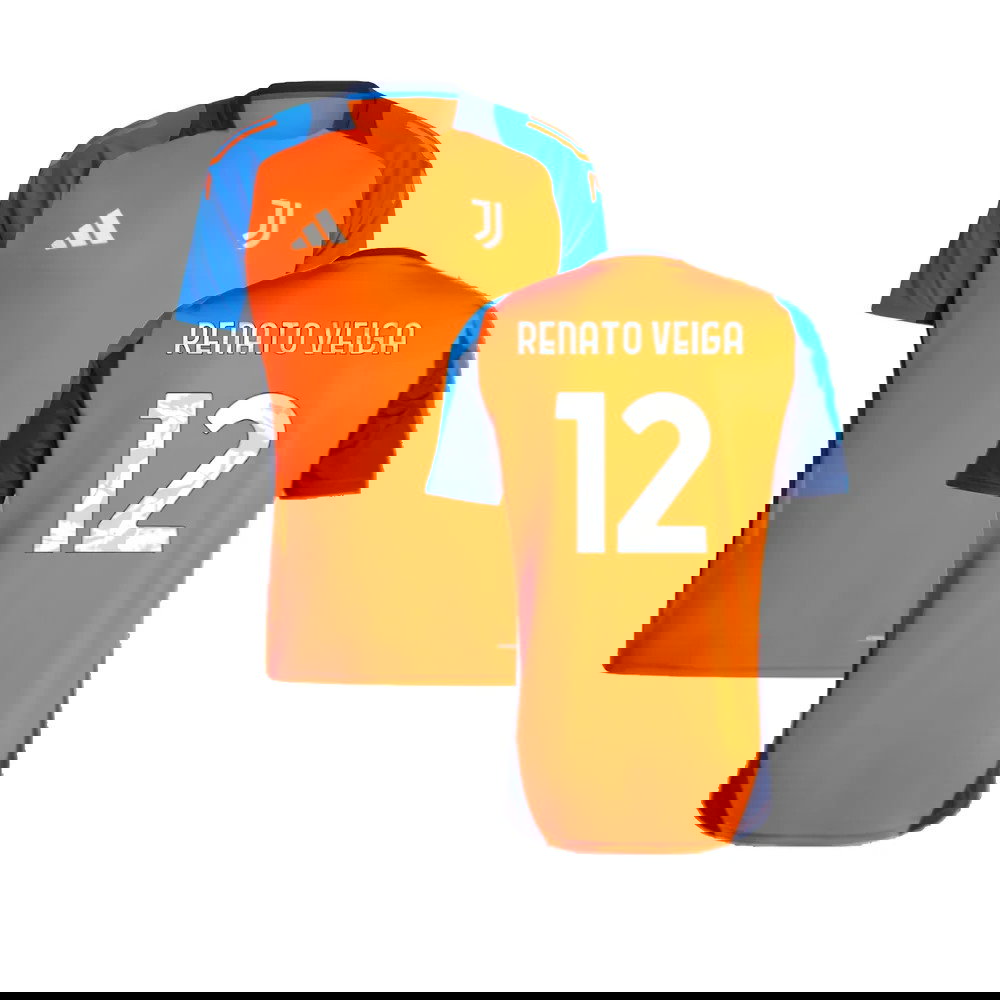2024-2025 Juventus Training Jersey (Orange) (Renato Veiga 12)