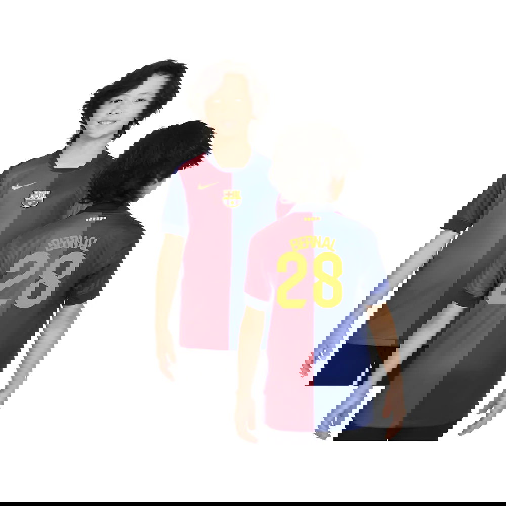 2024-2025 Barcelona Home Shirt (Sponsorless) - Kids (Bernal 28)