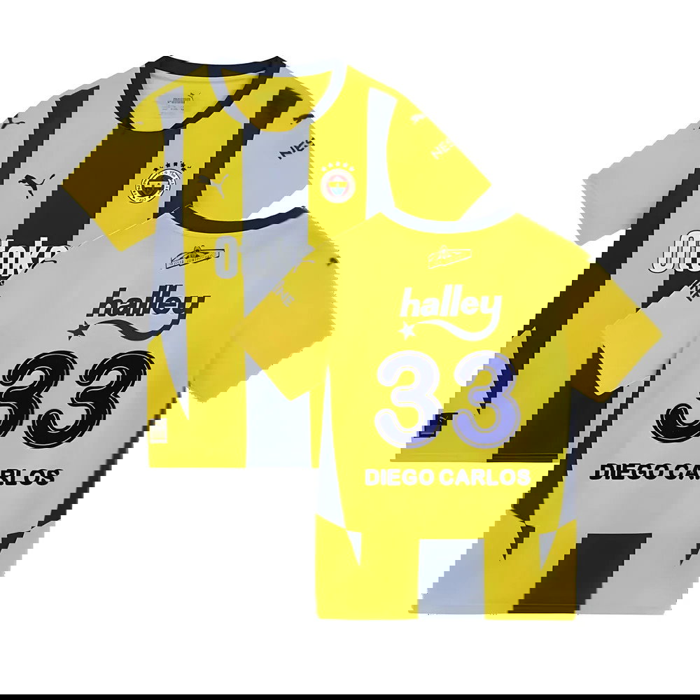 2024-2025 Fenerbahce Home Shirt (Kids) (Diego Carlos 33)