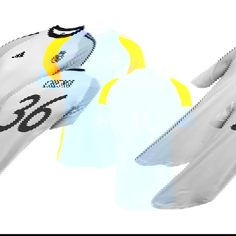 2024-2025 Real Madrid Training Tee (Glow Blue) (Chema 36)