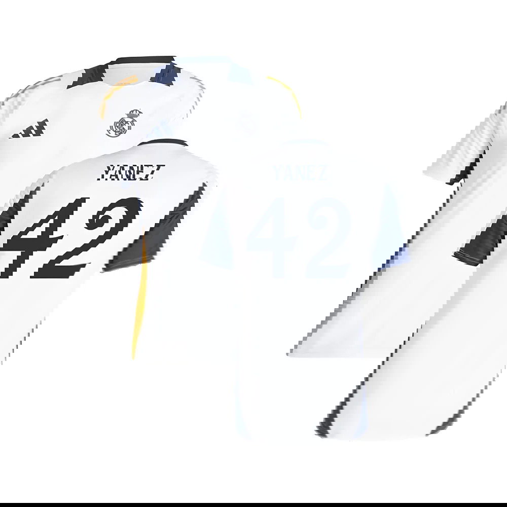 2024-2025 Real Madrid Training Tee (White) (Yanez 42)