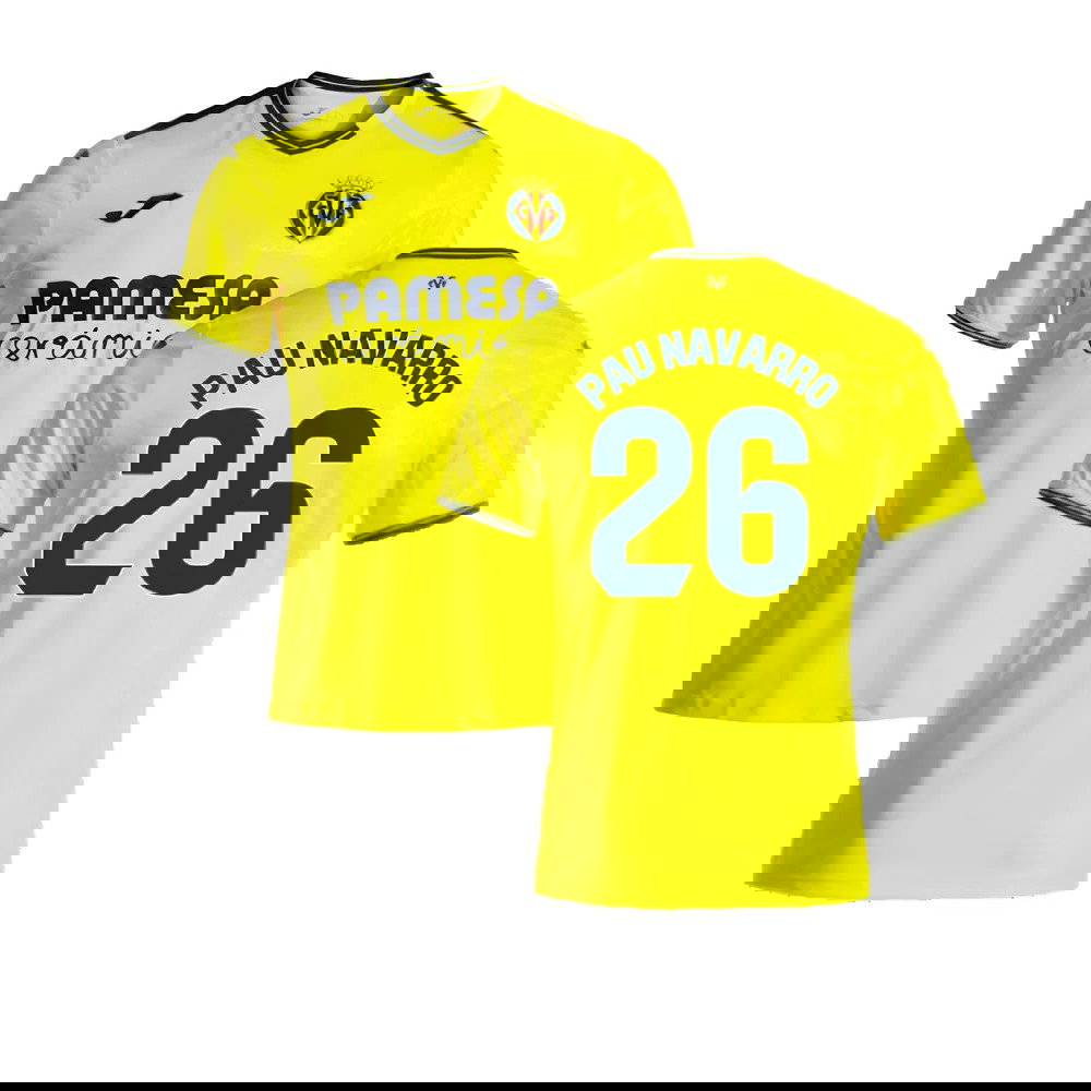 2024-2025 Villarreal Home Shirt (Pau Navarro 26)