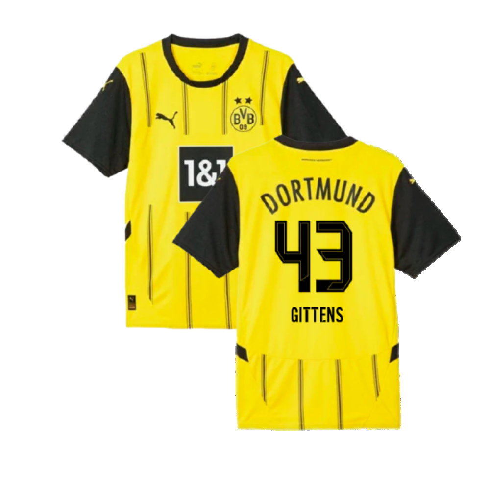 2024-2025 Borussia Dortmund Home Shirt (Gittens 43)